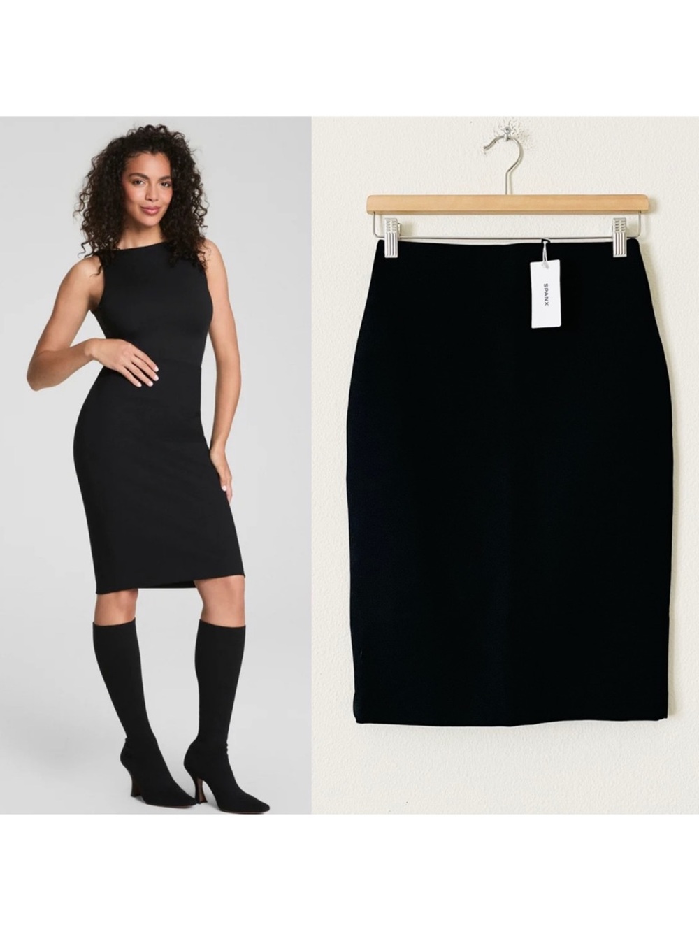 Spanx XS Shaping Ponte Pencil Skirt in Classic Black 21287R NWT